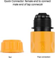 6 piezas de extensión de conector de manguera macho para junta de tubería de manguera de jardín (conector rápido) - details 1