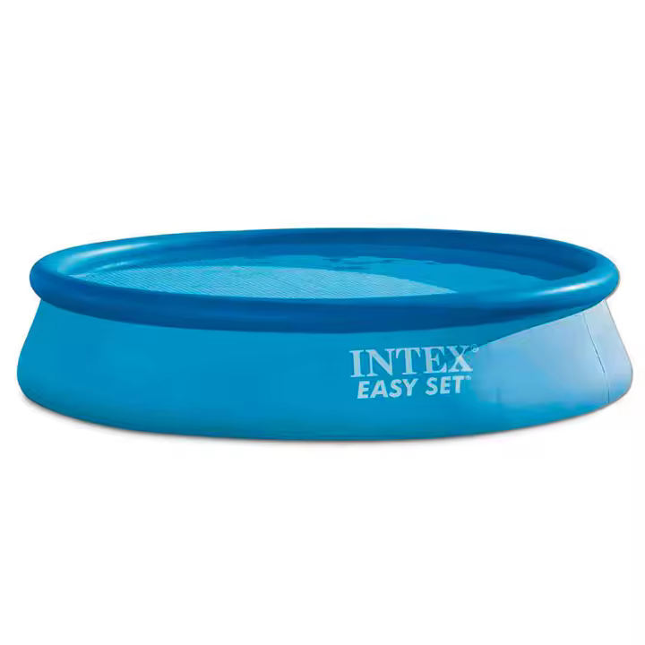 INTEX - Piscina hinchable redonda Easy Set de hasta 4 metros de diámetro, color azul, resistente y duradera, +6 años, diseño sencillo, fácil montaje en 10 min, piscinas hinchables, piscinas familiares - 1