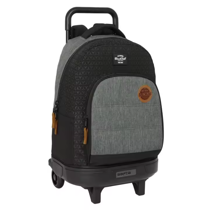 Mochila Grande con Ruedas Compact Ext.Rec.Simp Blackfit8 "Old School" 33X45X22Cm (Safta 642345918) - 1