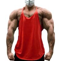 Camiseta Deportiva Sin Mangas Para Hombre Fitness Musculación Verano Algodón Transpirable Estilo Y-Back Camisetas De Entrenamiento - details 7