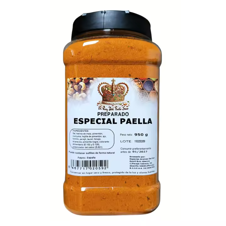 Preparado Especial Paella 950 gr - Mezcla de condimentos para su Receta Auténtica de Paella en Casa - El Rey del Fruto Seco - 1
