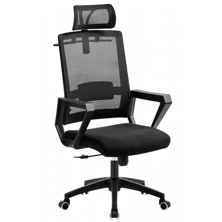 ORION91 Silla ESENTIAL de Oficina Director con Ruedas – Color Negro 🖤 Respaldo Ergonómico Transpirable Malla negra y Asiento Negro 60x63x125cm Oficina Teletrabajo - SpazioLuzio - 1