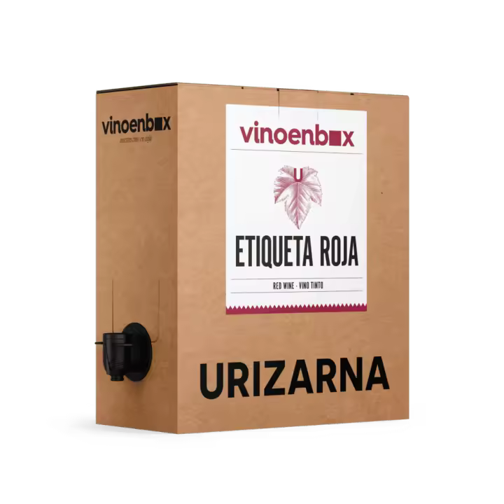 Vino Tinto Etiqueta Roja en bag in box 5 litros - Vinoenbox.com - Urizarna - 1