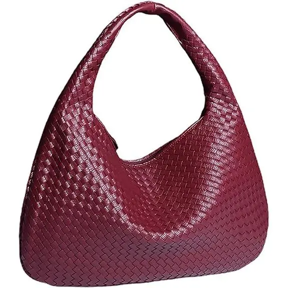 2024 Nuevo Bolso de Mujer-Bolso Hobo Textil hand de cuero Vegan-Bolso grande para axilas - 1