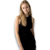 Vestido Halia Negro Tiffosi - Malla Fina y Diseño Recto La Mujer Barbuda - details 5