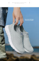 Zapatos De Vulcanización Para Hombre Zapatillas Transpirables Casual Antideslizantes Ligeros Tenis Masculino Slip-On Mesh - details 3