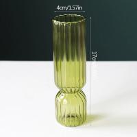 Vaso De Cristal Transparente Con Rayas Para Flores Y Planta Pot De Cultivo En Agua Decoración De Mesa Para Bodas Y Fiestas - details 15