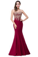 Vestido De Noche Para Mujer Con Encaje De Cristal Dorado Estilo Suelto Sin Mangas Cuello En V Zipper Vestido De Boda Fiesta Prom Trasero Sin Costura De Largo Floor-Length - details 3