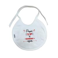 Body , Babero ó Pack de Body+Babero para bebé con frase : " Papá y Yo Te Queremos Infinito " REGALO BEBES REGALO PAPÁS Papá Madre - details 1