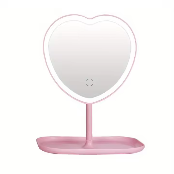 Espejo Maquillaje with Luz En Forma De Corazón Para Escorio, 3 Grados de Brillo Ajustables para Baño - 1