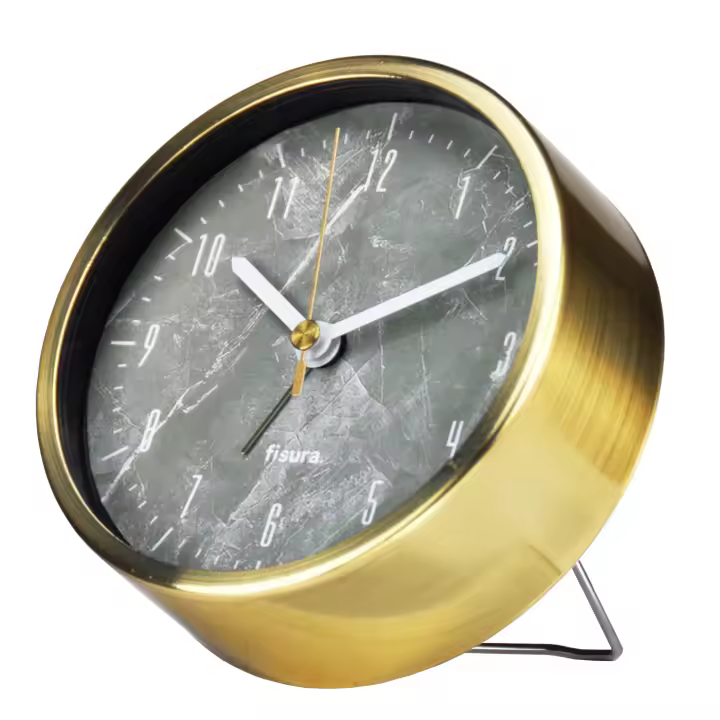 Fisura - Reloj despertador analógico. Despertador sin tic-tac. Despertador de metal de 11 cm de diámetro. Variedad de modelos. - 1