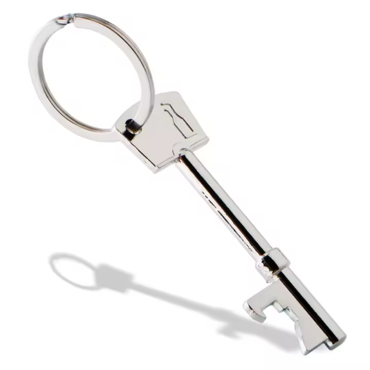 2 pack silver bottle opener keychain beer bar novelty gift, Father's Day gift - 1