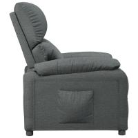 vidaXL Sillón reclinable de tela gris oscuro - details 3
