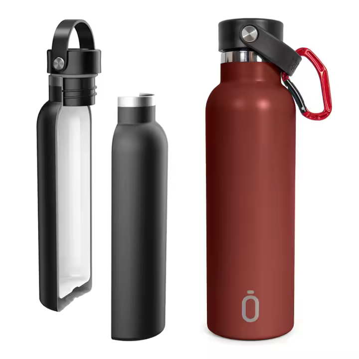 Runbott Sport - Botella Térmica Reutilizable de 0.6L con Interior Cerámico. Cacao - 1