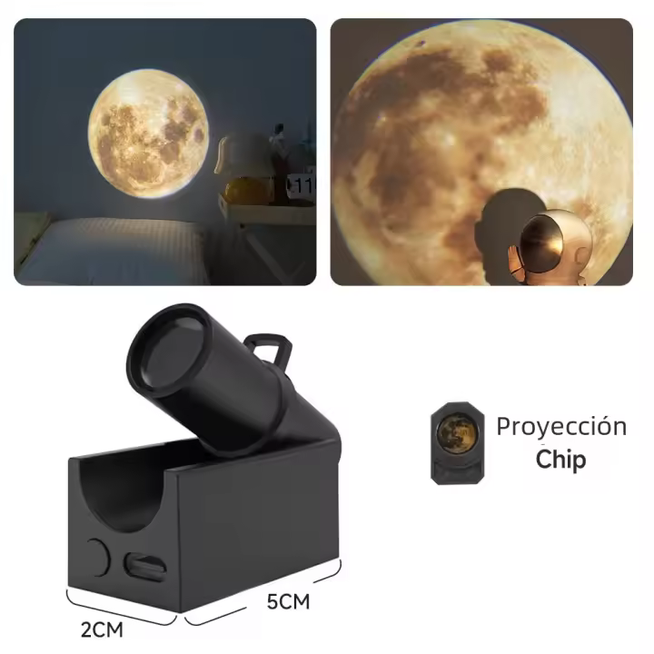 Lámpara De Noche LED USB Proyector De Luna Decoración De Pared Para Dormitorio Regalo De Cumpleaños Forma De Planeta Material ABS Fuente De Luz LED - 1