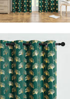 Cortinas De Blackout Con Hojas De Ginkgo Doradas 1 Pieza Cortinas Para Habitación Reducción De Luz Aislamiento Térmico Y Silencioso Decoración De Hogar Y Hotel - details 13