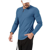 Camiseta de manga larga con cuello redondo de otoño para hombre, jersey holgado, camiseta informal de manga larga para hombre - details 35