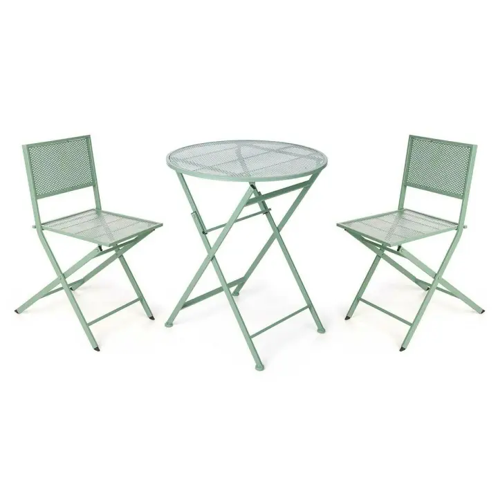 Conjunto de Mesa con 2 Sillas Ibergarden HS23377/78 Verde - 1