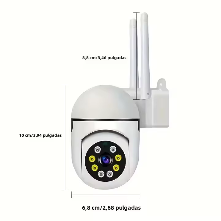 Cámara De Seguridad Inalámbrica 8MP PTZ Wifi IP Exterior Con Zoom 4X Audio Bidireccional Rastreo AI Humano Vigilancia Nocturna HD Color - 1