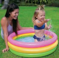 Piscina 3 aros bebé sunset 86x25cm - 68 Litro - INTEX 58924 - Piscina ideal para jugar con niños pequeños - Disfruta del verano como nunca antes - - details 1