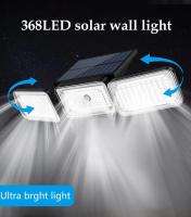Luz Solar Exterior 368 LED Seguridad Inalámbrica Con 3 Modos Cabeza Ajustable Para Garaje Jardín Pared Valla - details 2