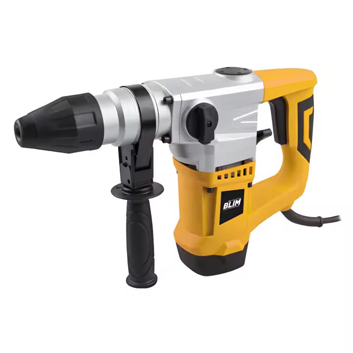 Blim Martillo SDS-PLUS Potente Motor 1.010W - Impacto 5.2J - 4.200 Impactos por Minuto - 820rpm - 4 Funciones - Amarillo - 1