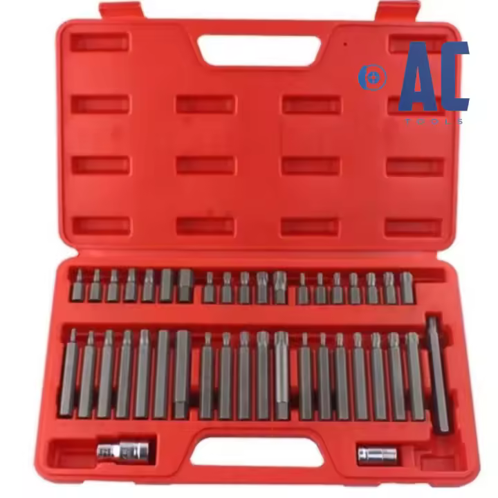 AC Tools Kit variado de puntas allen torx y xzn 41 piezas con adaptadores de carraca - 1