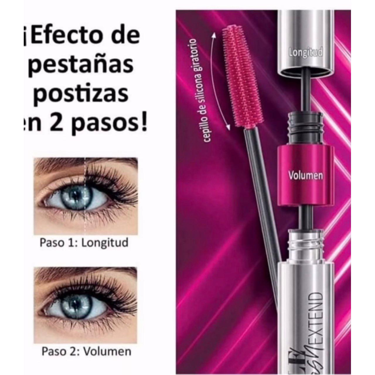 Máscara de pestañas Double Lash Extend de farmasi, para unas pestañas con más volumen y más largas.