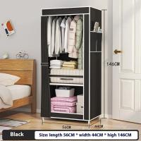 Armario De Piso Montado Minimalista Para El Hogar Con Multicapa Protección Contra Polvo Simple De Montaje Para El Dormitorio Organizador De Ropa - details 17