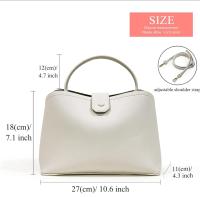 Jo&Bombara Bolsos de Mano para Mujer, Bolso Mensajero Elegante de Cuero PU para Mujer, Blanco - details 2