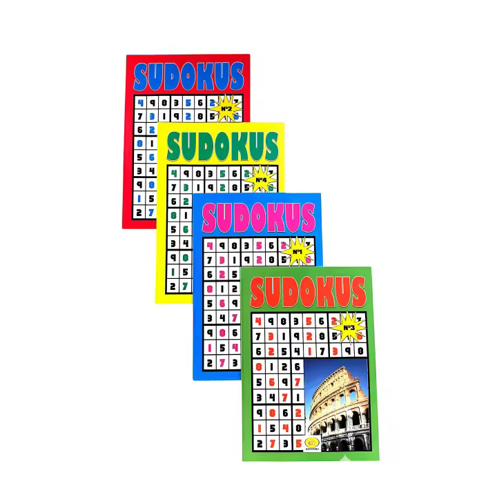 Sudokus Pack de 4 Libros 328 Pasatiempos En Español, Letra Grande En Español Distripubli - 1