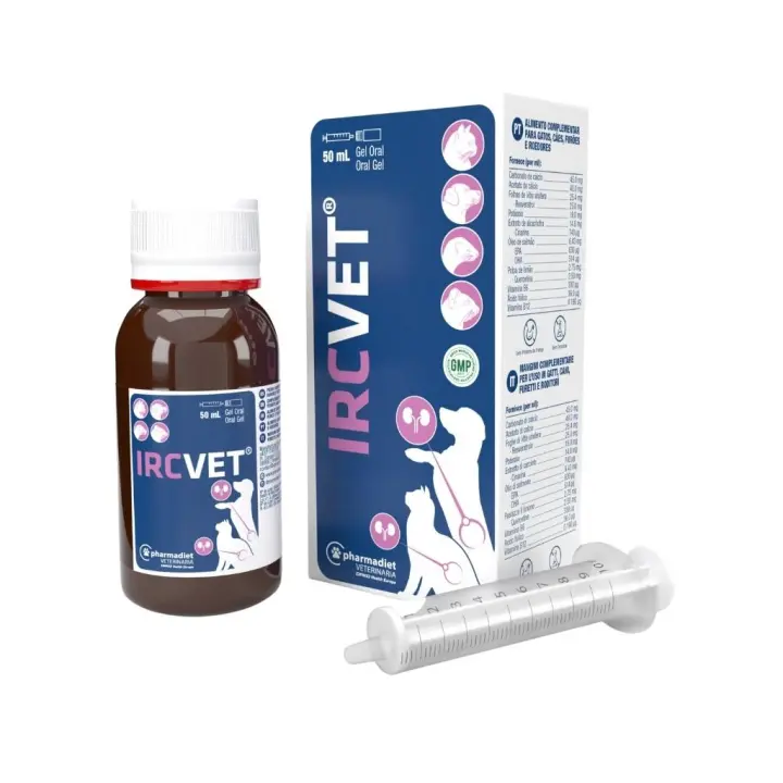 PHARMADIET - Ircvet Gel (50 ml) - Ayuda al correcto funcionamiento de las células renales en Perros, Gatos, Hurones y Roedores - 1