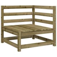 vidaXL Sofá esquinero de jardín madera maciza de pino 70x70x67 cm Pino natural, Marrón pino, Douglas natural Conjunto Terraza Muebles Jardín Exterior Juego de Muebles de jardín Mueble Jardín Exterior Muebles de Salon Exterior - details 2