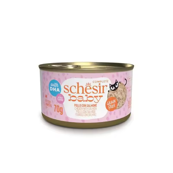 Schesir Baby Pollo y Salmón en caldo 70 gr - 1