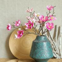 Decoración De Habitación Magnolia Artificial Múltiples Cabezas Flores Simuladas Para Interior Estilo De Ramo De Flores Tamaño 20*5*5CM - details 3