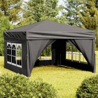 vidaXL Carpa de Fiesta Plegable con Paredes Laterales Pabellón Patio Color Antracita,  Taupé,  Azul y mas - details 0