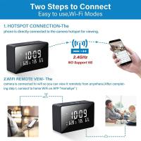 Dual Alarm Clock Wifi Camera With Temperature Monitoring HD 1080P Motion Detection Baby Nanny Camera Home Video Surveillance - details 14