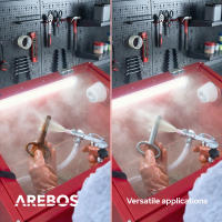 AREBOS Cabina de chorro de arena Unidad de arenado Sandstrahler 90 Liter - details 25