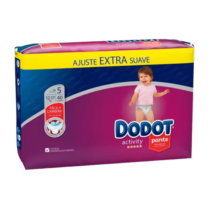 Dodot activity pant talla 5 40 unidades de 12 a 17 kg - 1