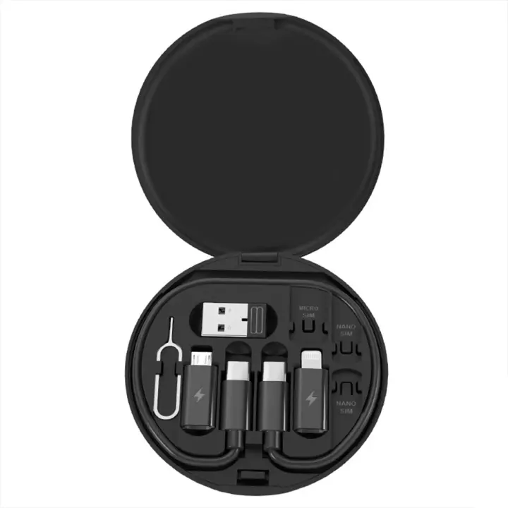Cable Adaptador Multi USB Tipo C a C 60W Kit De Carga Con Conversión USB C a Lightning USB Y Tipo C a Micro/Type C/Lighting Para Teléfonos Móviles - 1