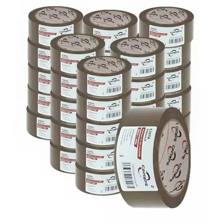 YIJIA Cinta Embalar Cinta embalaje Cinta adhesiva para Cajas y Paquetes-Color MARRON-4.8X100M 36PC - 1
