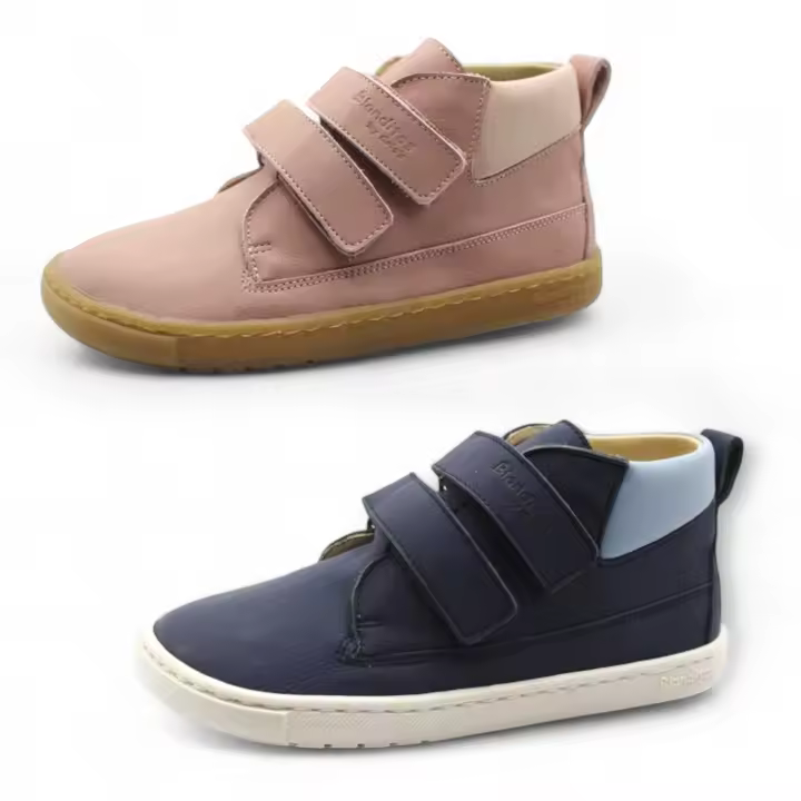 Blanditos Etna Navy25 Marino Rosa25 Rosa Palo Calzado Respetuoso Abotinado con Doble Ajuste Adhesivo. Bota Barefoot. - 1