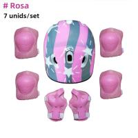 Casco Ajustable Para Niños Con Equipamiento Deportivo Protección De Rodillas Codos Y Muñecas Para Niños Y Niñas Ciclismo Patinaje Scooter - details 17