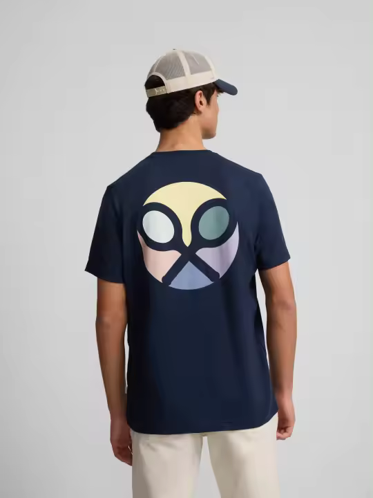 Silbon - Camiseta circulo multicolor azul marino - 1