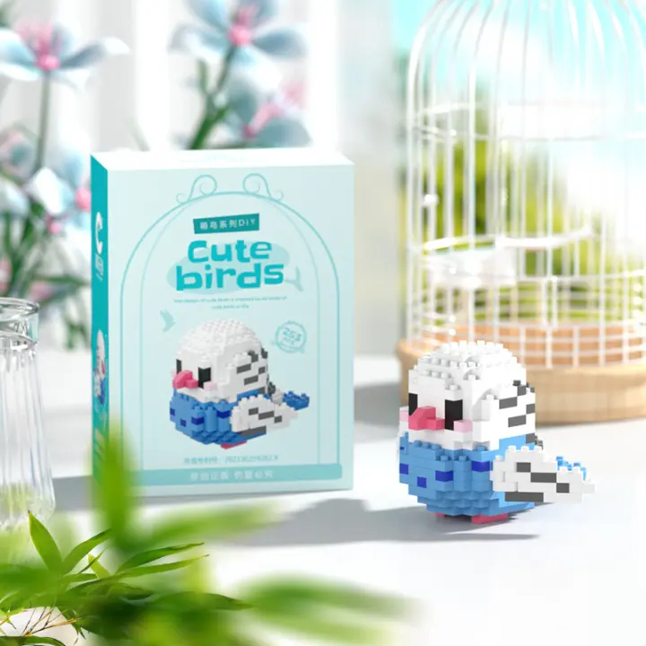 Bloques De Construcción 3D Model De Papagayo Bonito Para Decoración De Mesa Juguetes Educativos Para Niños Regalos DIY Micro - 1