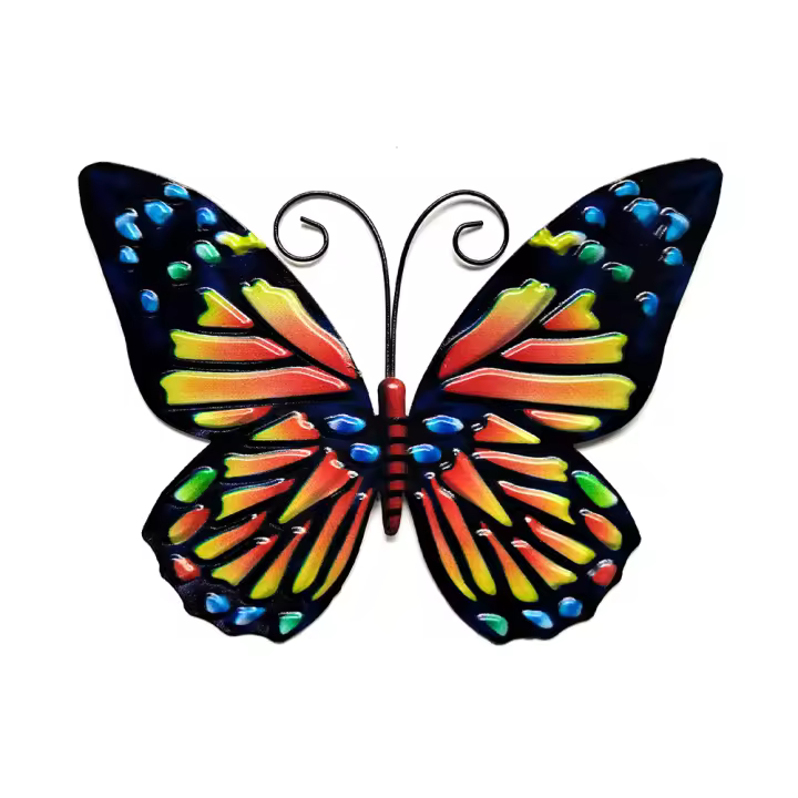 Arte De Mariposa Metálico Para Pared Decoración Colgante De Hierro Para Jardín Ornamento De Arte De Mariposa De Hierro - 1