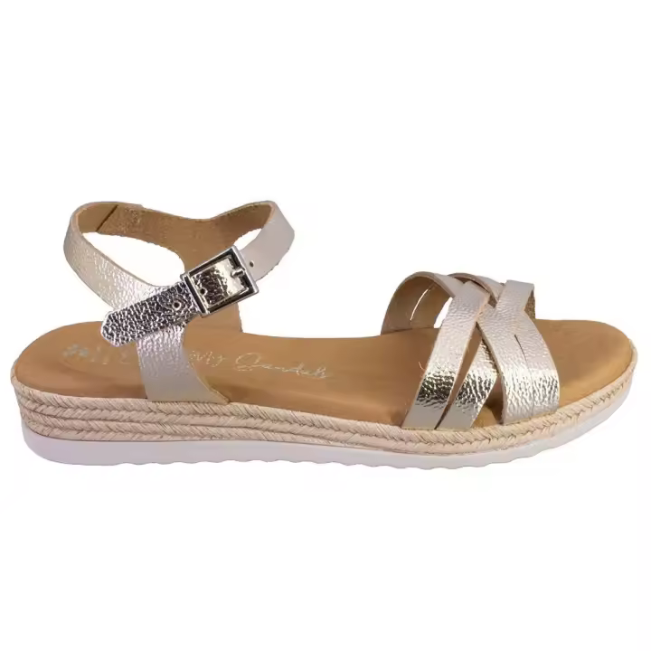 OH MY SANDALS 5770-2459 Sandalias de mujer oro PIEL 525 - 1