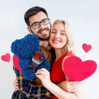 Oso De Rosas Teddy Regalo Para Mamá Novia Cumpleaños Aniversario Valentines Day Mujer Juguete De Muñeco Artificial De Flores Rojas - details 21
