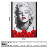Marilyn Monroe - Amor - Cobija De Lujo D82 Para Sofá Decorativo Impermeable Antipelusa Retardador De Llama Para Todas Las Estaciones - details 2
