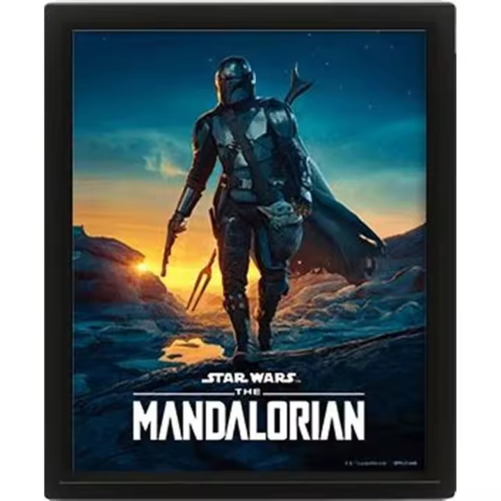 Pyramid International - Marco The Mandalorian Nightfall - Efecto 3D - 25 x 20 cm - Licencia oficial - 1